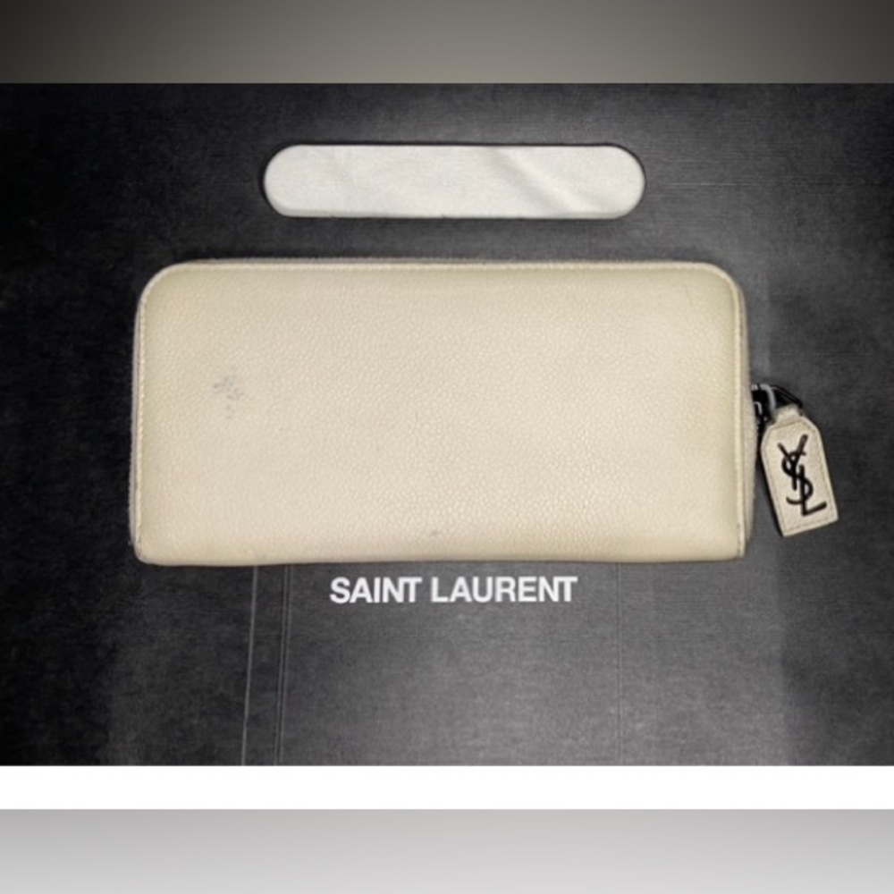 Saint Laurent Beige and Black Wallet with Dust Bag - Picture 4 of 13